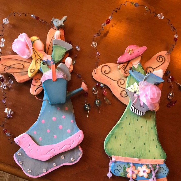 Other - Set of 2 Wooden Fairy Wall Hangings